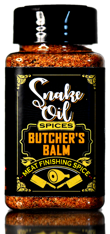 A jar of Snake Oil Spices Butcher’s Balm